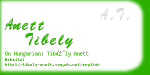 anett tibely business card